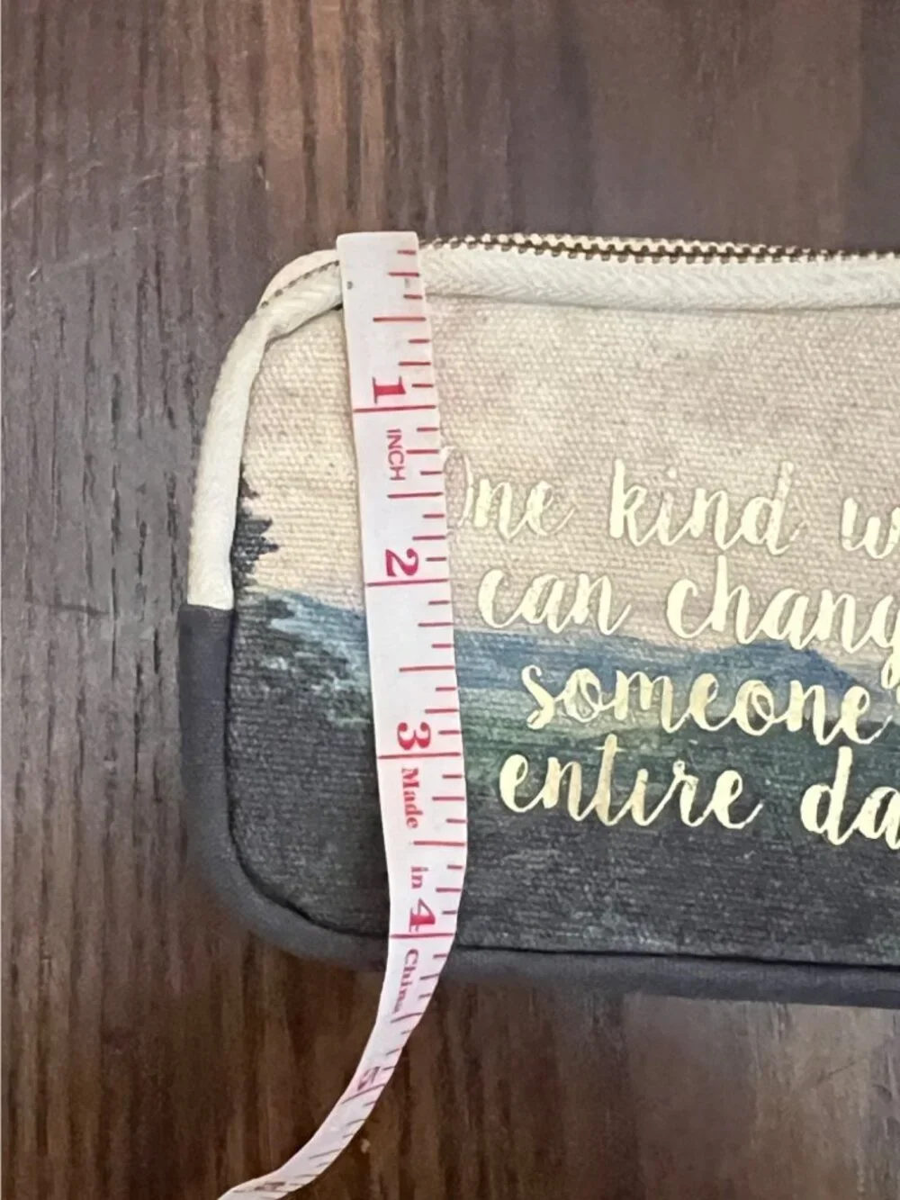 Natural Life One Kind Word Can Change Someone's Entire Day Canvas Wallet Wristle - Picture 7 of 7